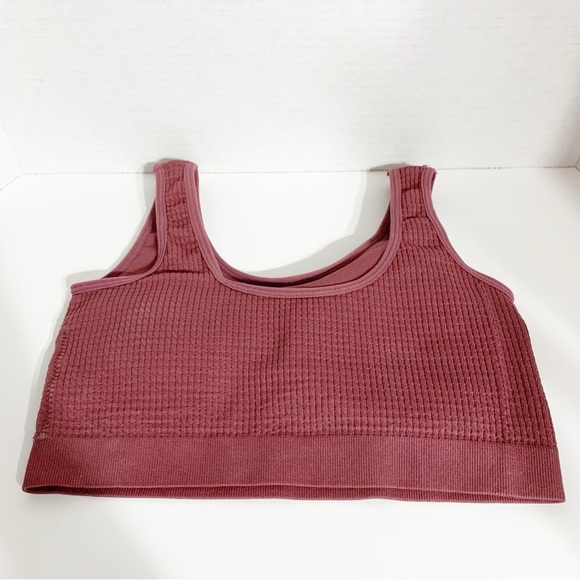 Lucky Brand Bundle of Waffle Nylon Bralette Pull Over Lightly Padded Sports Bras - Picture 6 of 13